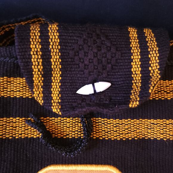 San Diego Padres Baseball Brown Yellow w/ Logo Large Knitted Backpack Bag - Picture 2 of 6